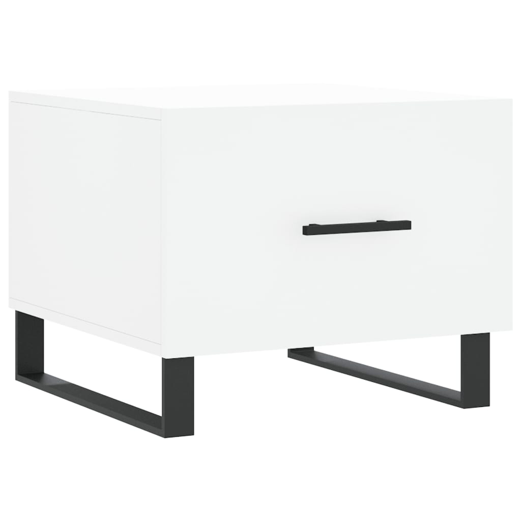 Tavolino da Salotto Bianco 50x50x40 cm in Legno Multistrato 829444