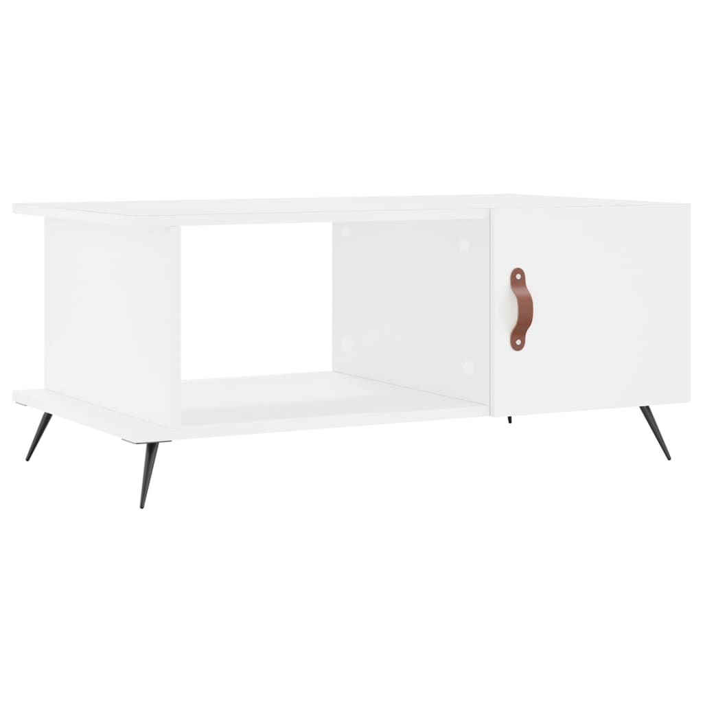 Tavolino da Salotto-Tavolino da soggiorno-Tavolo Bianco 90x50x40 cm in Legno Multistrato 729753