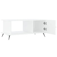 Tavolino da Salotto-Tavolino da soggiorno-Tavolo Bianco 90x50x40 cm in Legno Multistrato 729753