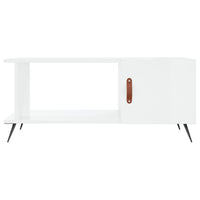 Tavolino da Salotto Bianco Lucido 90x50x40 cm Legno Multistrato 829462