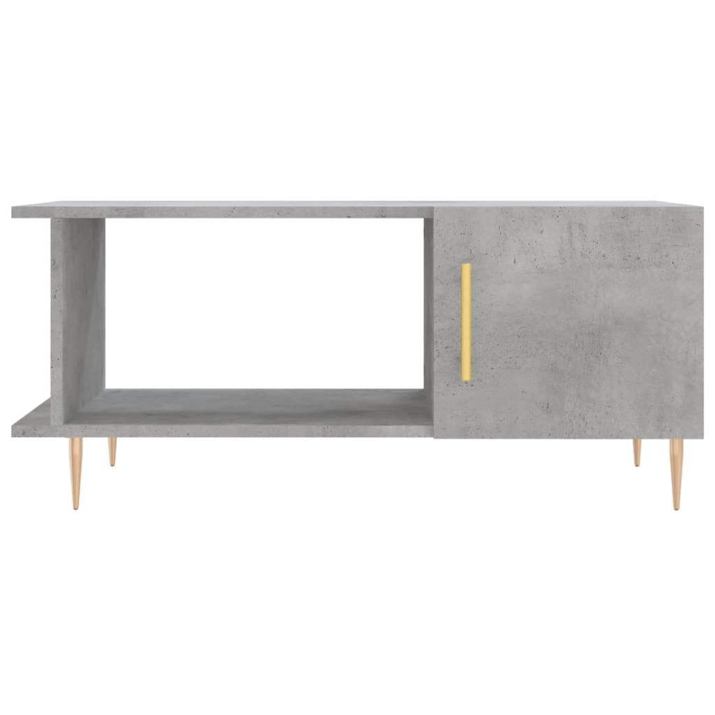 Tavolino da Salotto Grigio Cemento 90x50x40cm Legno Multistrato 829480