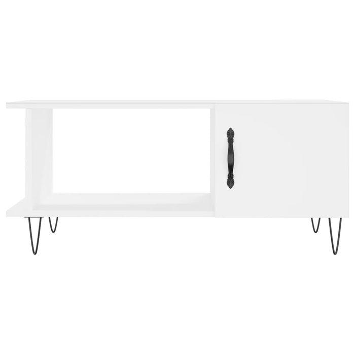 Tavolino da Salotto Bianco 90x50x40 cm in Legno Multistrato 829484