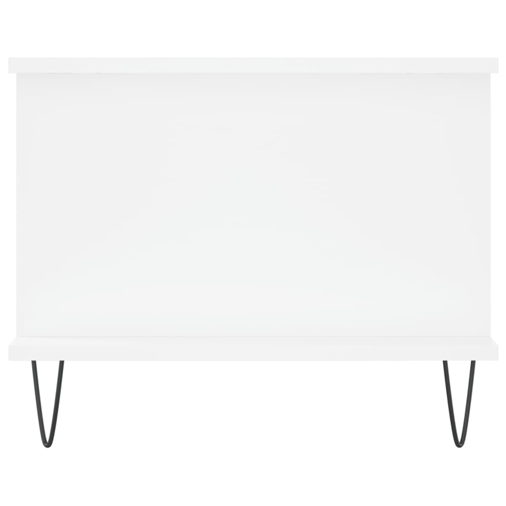 Tavolino da Salotto Bianco 90x50x40 cm in Legno Multistrato 829484