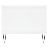 Tavolino da Salotto Bianco 90x50x40 cm in Legno Multistrato 829484