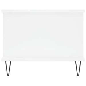 Tavolino da Salotto Bianco 90x50x40 cm in Legno Multistrato 829484