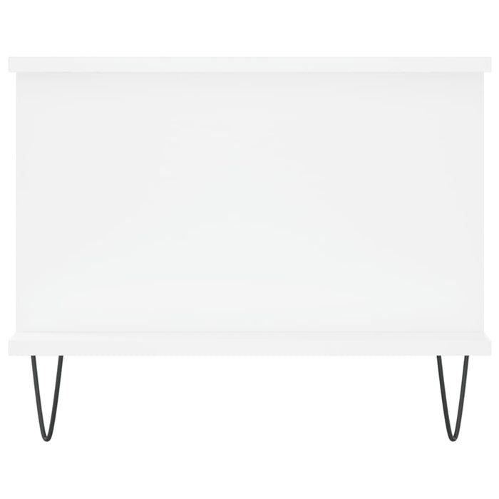 Tavolino da Salotto Bianco 90x50x40 cm in Legno Multistrato 829484