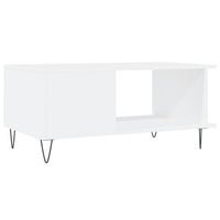Tavolino da Salotto Bianco 90x50x40 cm in Legno Multistrato 829484