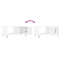 Tavolino da Salotto Bianco 90x50x40 cm in Legno Multistrato 829484