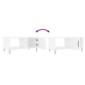 Tavolino da Salotto Bianco 90x50x40 cm in Legno Multistrato 829484