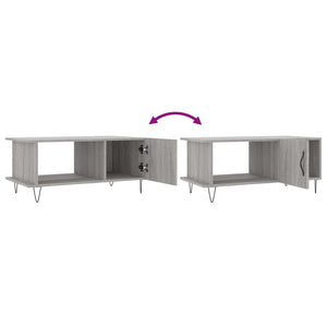 Tavolino da Salotto Grigio Sonoma 90x50x40 cm Legno Multistrato 829490