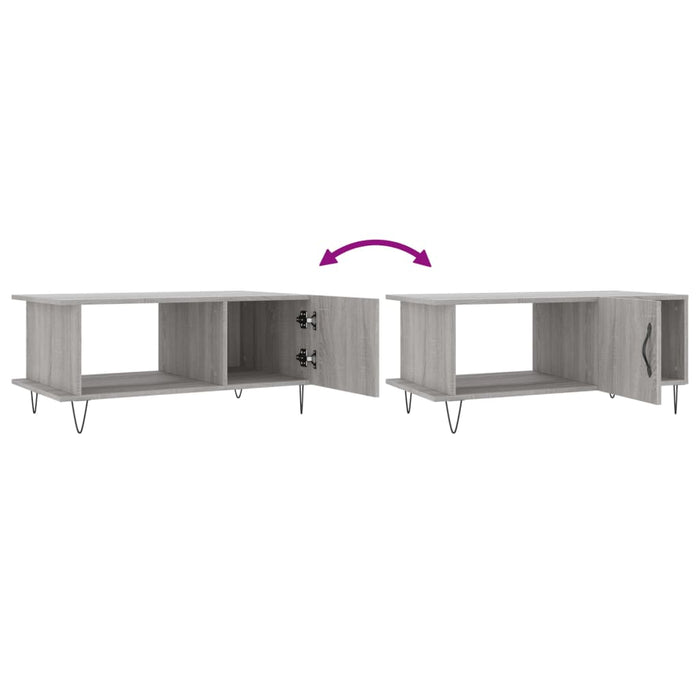 Tavolino da Salotto Grigio Sonoma 90x50x40 cm Legno Multistrato 829490