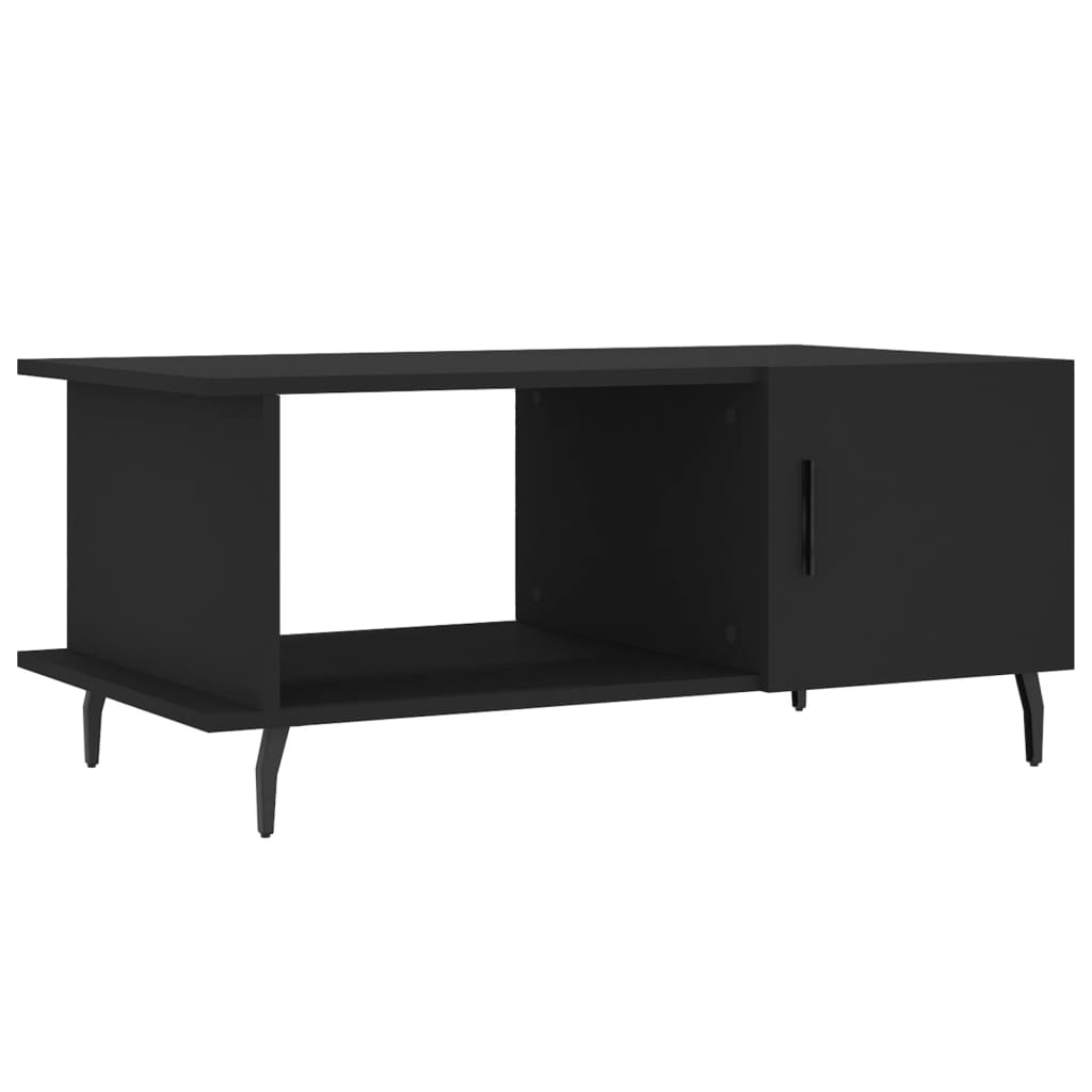 Tavolino da Salotto Nero 90x50x40 cm in Legno Multistrato 829501