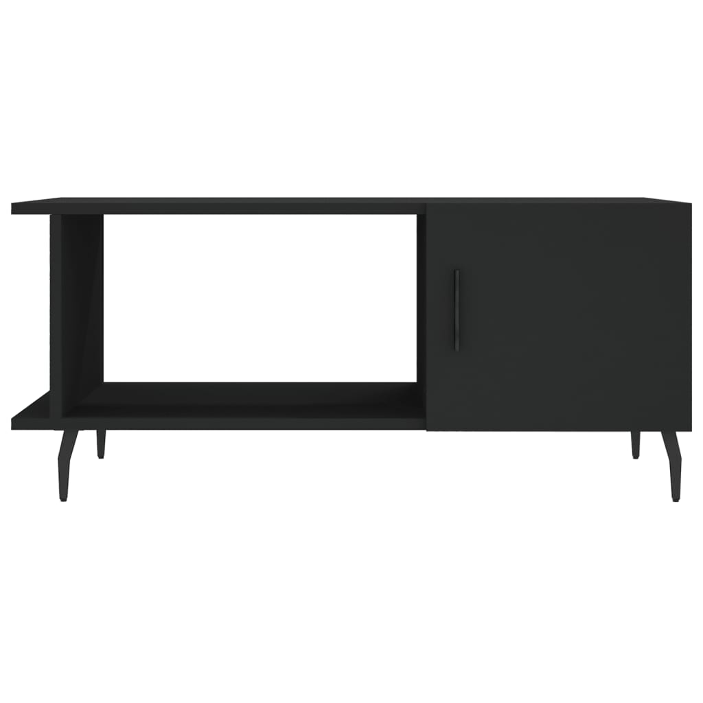 Tavolino da Salotto Nero 90x50x40 cm in Legno Multistrato 829501