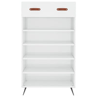 Scarpiera Bianco Lucido 60x35x105 cm in Legno Multistrato 829582