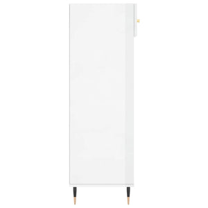 Scarpiera Bianco Lucido 60x35x105 cm in Legno Multistrato 829590