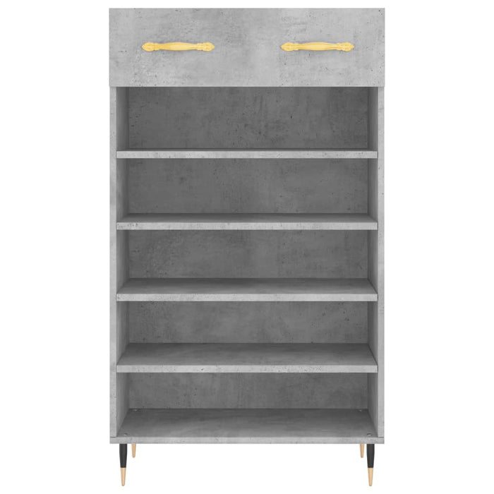 Scarpiera Grigio Cemento 60x35x105 cm in Legno Multistrato