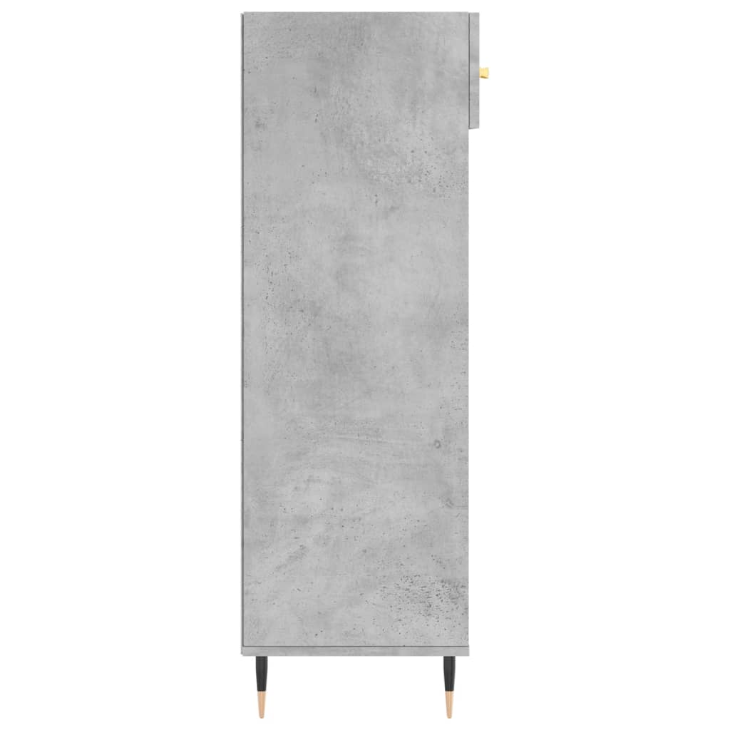 Scarpiera Grigio Cemento 60x35x105 cm in Legno Multistrato