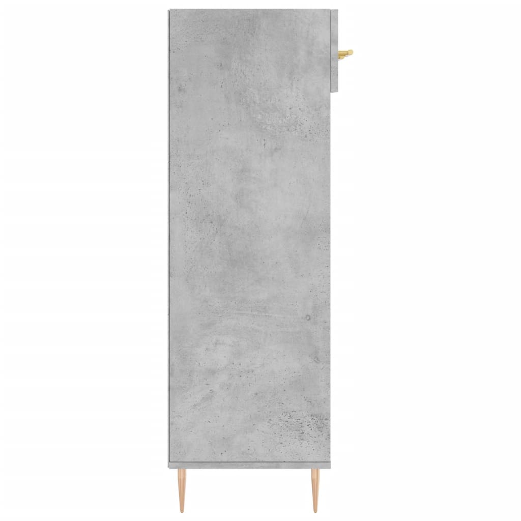 Scarpiera Grigio Cemento 60x35x105 cm in Legno Multistrato