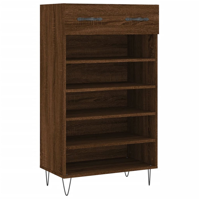 Scarpiera Rovere Marrone 60x35x105 cm in Legno Multistrato 829611