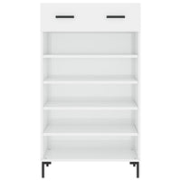 Scarpiera Bianco Lucido 60x35x105 cm in Legno Multistrato 829614