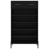 Scarpiera Nera 60x35x105 cm in Legno Multistrato 829621