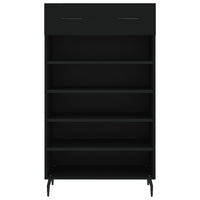 Scarpiera Nera 60x35x105 cm in Legno Multistrato 829629