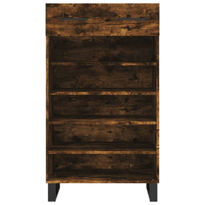 Scarpiera Rovere Fumo 60x35x105 cm in Legno Multistrato 829641