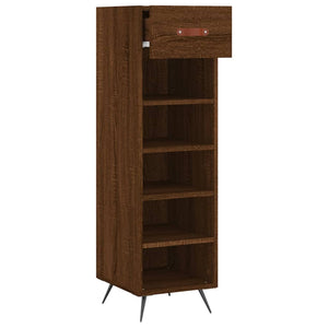 Scarpiera Rovere Marrone 30x35x105 cm in Legno Multistrato 829651
