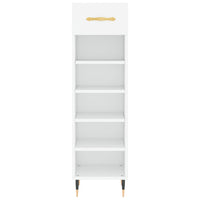 Scarpiera Bianca 30x35x105 cm in Legno Multistrato 829652