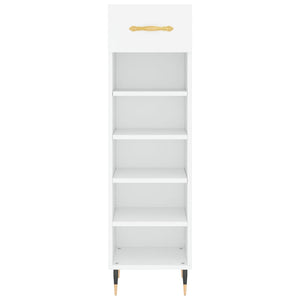 Scarpiera Bianca 30x35x105 cm in Legno Multistrato 829652