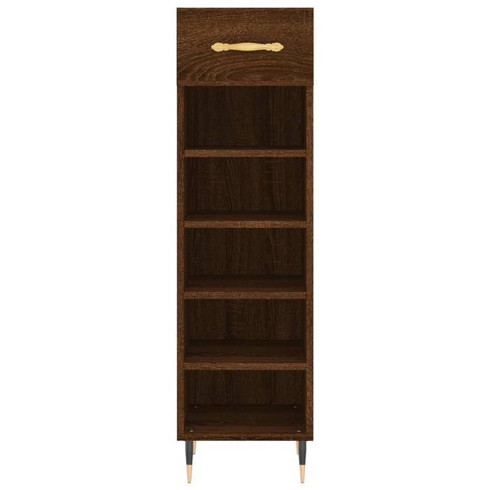 Scarpiera Rovere Marrone 30x35x105 cm in Legno Multistrato 829659