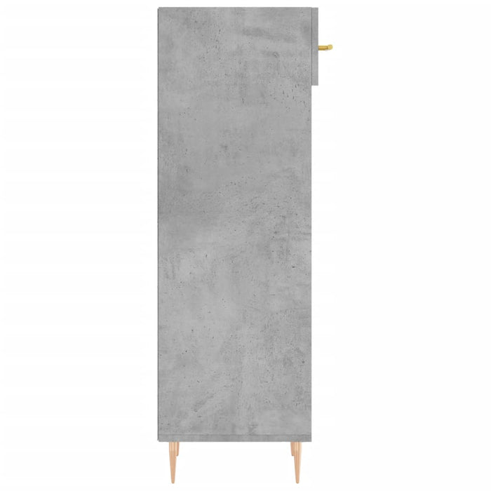 Scarpiera Grigio Cemento 30x35x105 cm in Legno Multistrato 829664