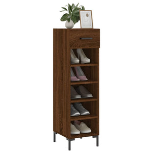 Scarpiera Rovere Marrone 30x35x105 cm in Legno Multistrato 829683