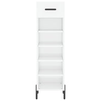 Scarpiera Bianco Lucido 30x35x105 cm in Legno Multistrato 829686