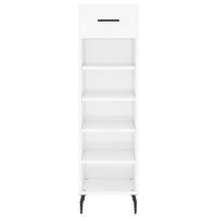 Scarpiera Bianco Lucido 30x35x105 cm in Legno Multistrato