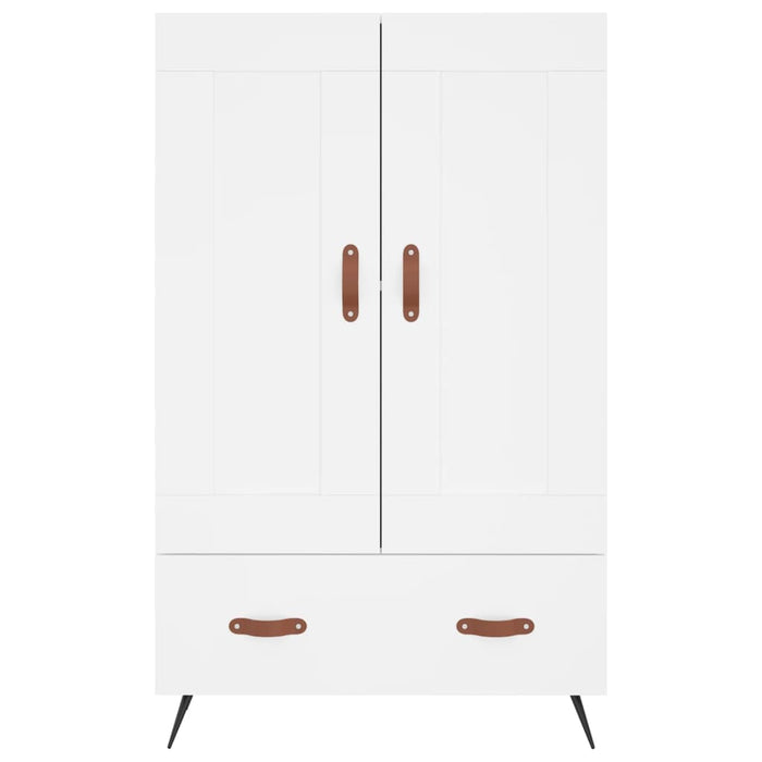 Credenza-Buffet-Armadio da cucina Bianca 69,5x31x115 cm in Legno Multistrato 974266