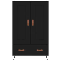 Credenza Nera 69,5x31x115 cm in Legno Multistrato 830293