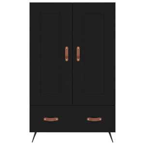 Credenza Nera 69,5x31x115 cm in Legno Multistrato 830293