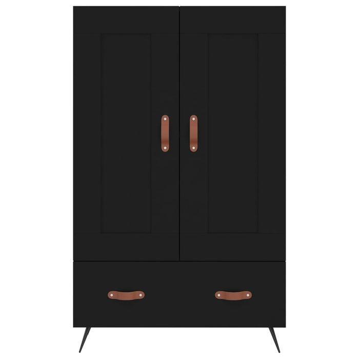 Credenza Nera 69,5x31x115 cm in Legno Multistrato 830293