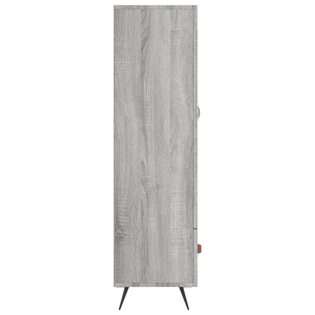 Credenza Grigio Sonoma 69,5x31x115 cm in Legno Multistrato 830298