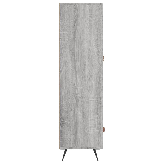 Credenza Grigio Sonoma 69,5x31x115 cm in Legno Multistrato 830298