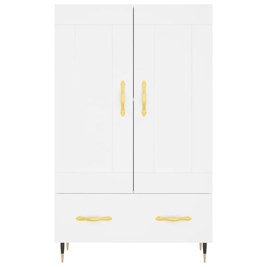 Credenza cassettiera mobile contenitore organizer cucina soggiorno salotto alto 695 x 31 x 115 cm legno ingegnerizzato bianco 02_0032512