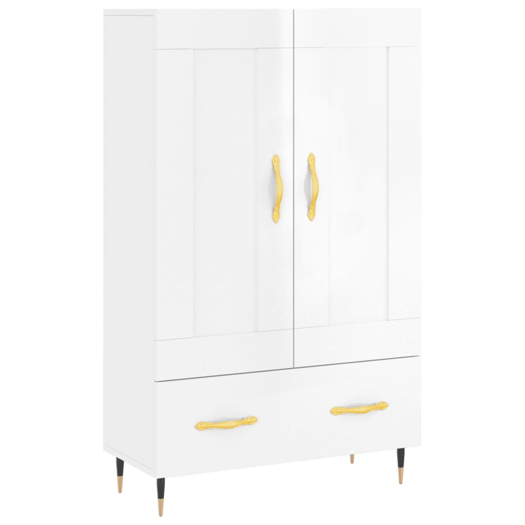 Credenza Bianco Lucido 69,5x31x115 cm in Legno Multistratocod mxl 103958