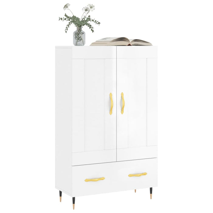 Credenza Bianco Lucido 69,5x31x115 cm in Legno Multistratocod mxl 103958