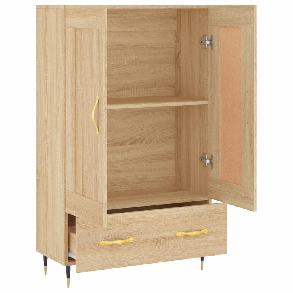 Credenza cassettiera mobile contenitore organizer cucina soggiorno salotto alto sonoma 695 x 31 x 115 cm legno ingegnerizzato marrone 02_0034094