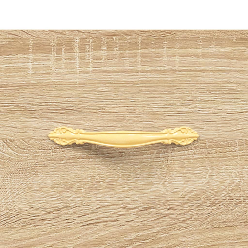 Credenza cassettiera mobile contenitore organizer cucina soggiorno salotto alto sonoma 695 x 31 x 115 cm legno ingegnerizzato marrone 02_0034094