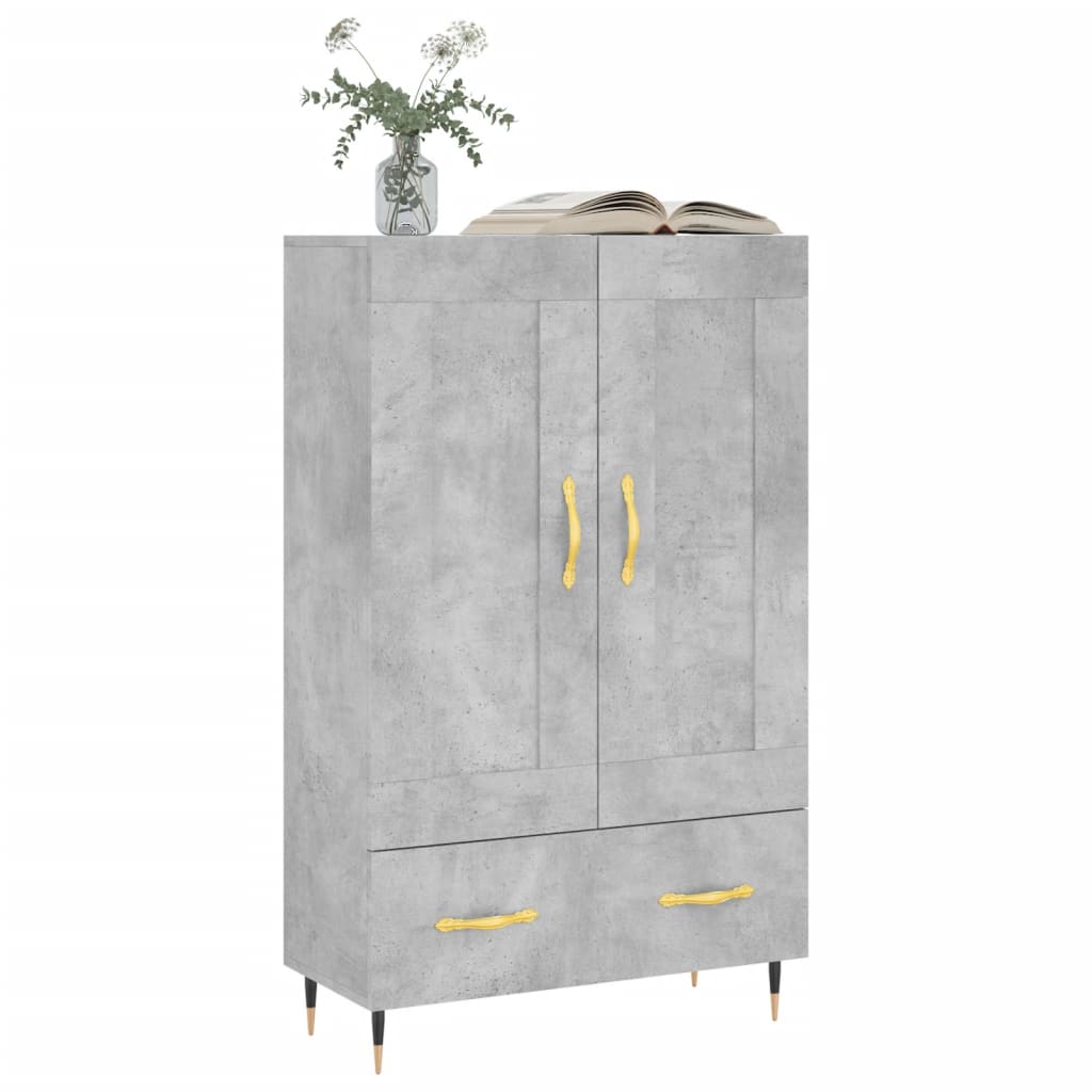 Credenza Grigio Cemento 69,5x31x115 cm in Legno Multistrato 830304