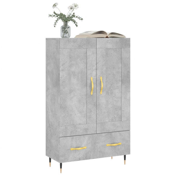 Credenza Grigio Cemento 69,5x31x115 cm in Legno Multistrato 830304