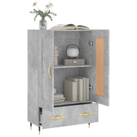 Credenza Grigio Cemento 69,5x31x115 cm in Legno Multistrato 830304