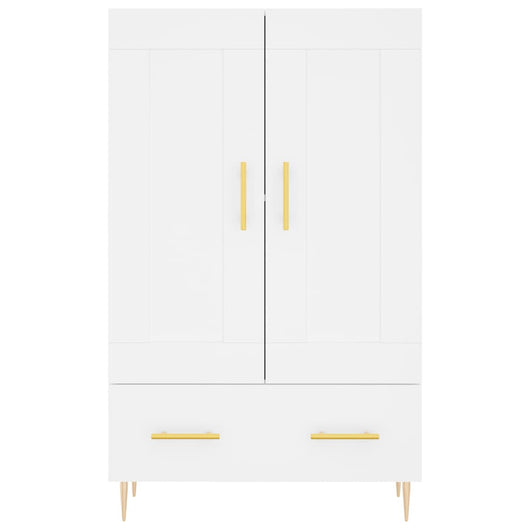 Credenza cassettiera mobile contenitore organizer cucina soggiorno salotto alto 695 x 31 x 115 cm legno ingegnerizzato bianco 02_0032503